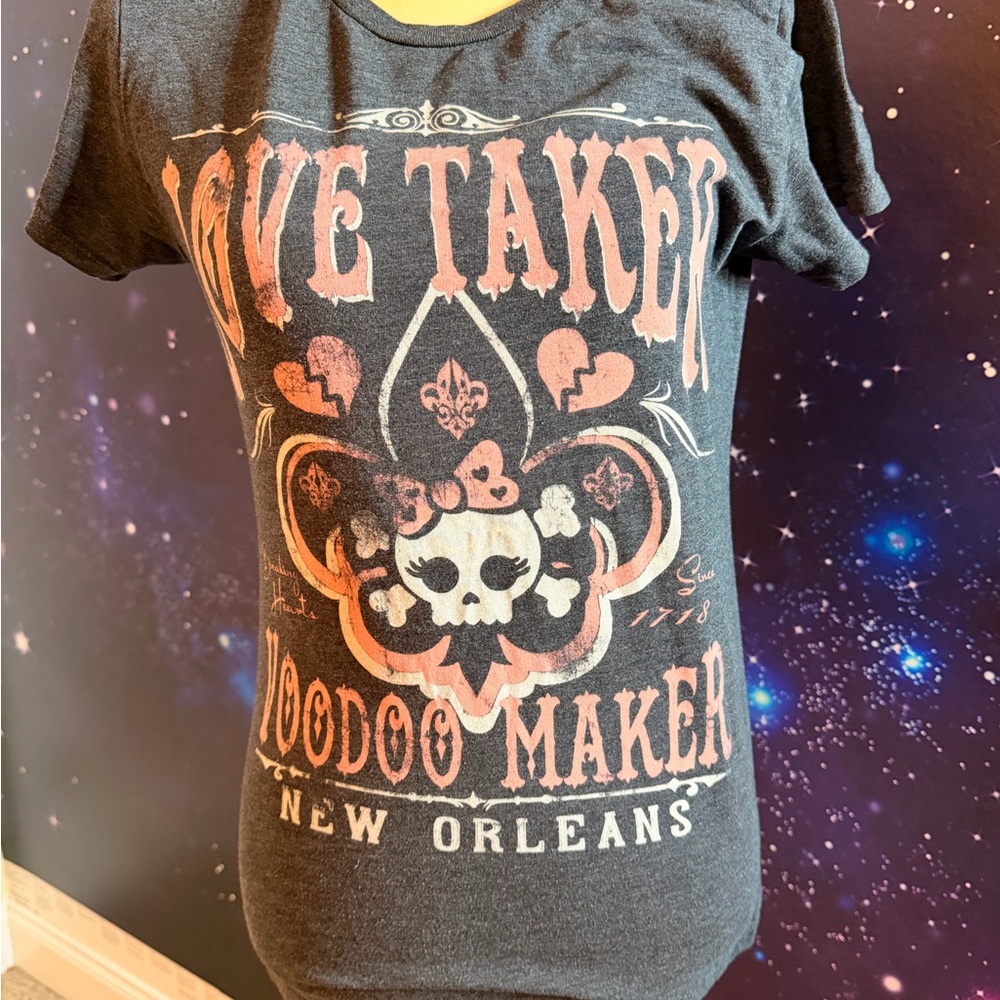 Voodoo Maker Graphic Tee - Black with Pink Print